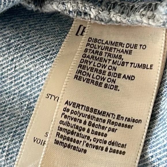 Blank NCY Casual Encounter White Star light wash Denim Jean Jacket trucker sz L - Picture 10 of 14